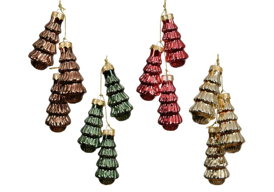 Zdjęcie: Bombka szklana - choinka 4 kolory KAEMINGK