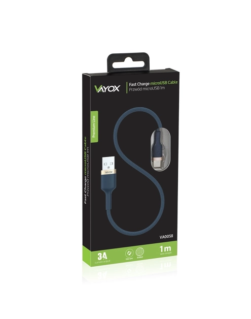 Zdjęcie: Kabel USB - micro USB 1 m premium line VA0058 VAYOX