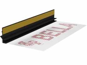Listwa PVC BP13 Mini U L300 6/3 czarny, z siatką i z uszczelką BELLA PLAST