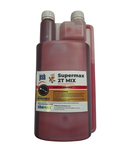 Zdjęcie: Olej do silinków dwusuwowych Supermax 2T Mix 1L czerwony PSB