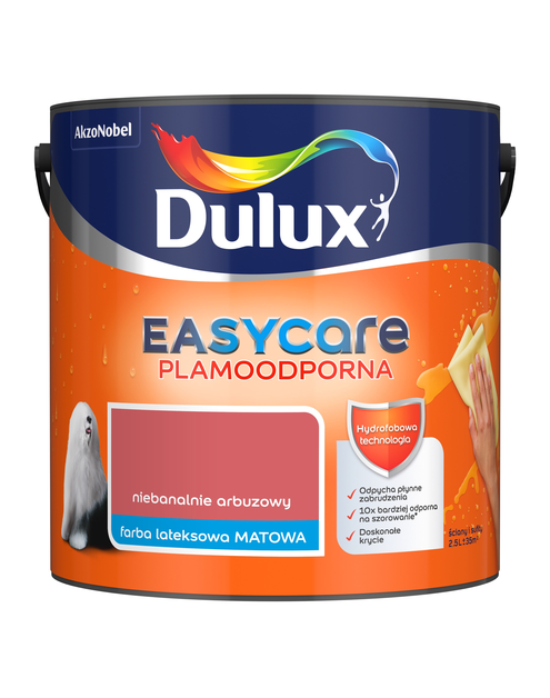 Zdjęcie: Farba do wnętrz EasyCare 2,5 L niebanalnie arbuzowy DULUX