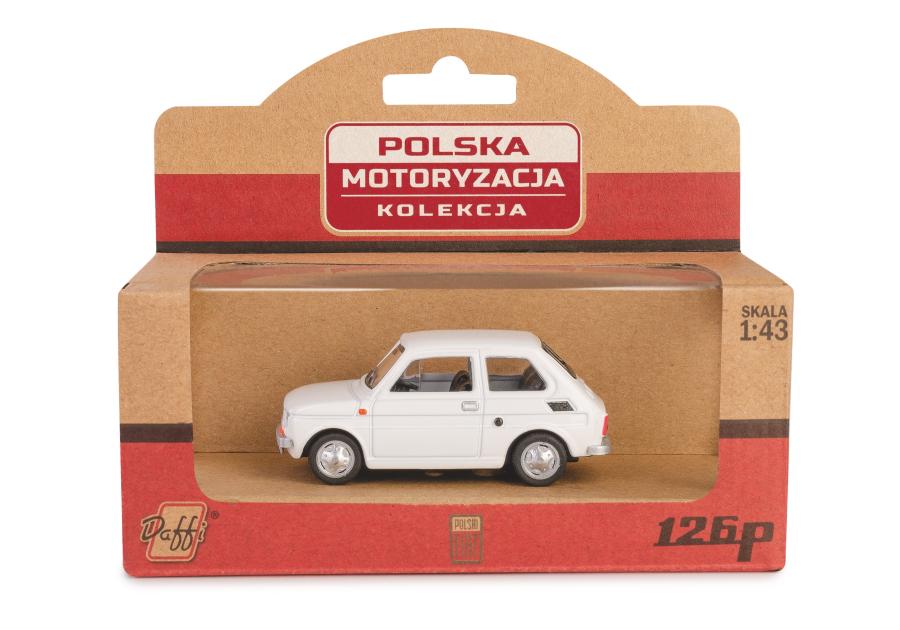 Zdjęcie: Model metalowy Fiat 126P biały DAFFI