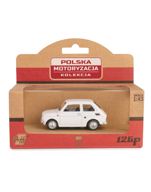 Zdjęcie: Model metalowy Fiat 126P biały DAFFI