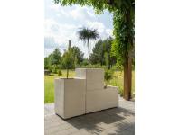 Zdjęcie: Kwietnik Karo 800x400x400 mm deska recycled, beżowy LAMELA