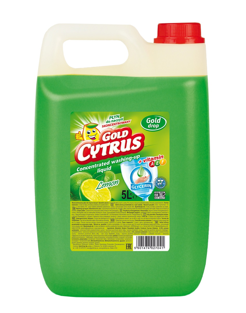 Zdjęcie: Płyn do mycia naczyń 5 L zielona cytryna GOLD CYTRUS