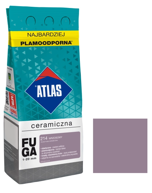 Zdjęcie: Fuga ceramiczna 214 wrzosowy, alubag, 2 kg ATLAS