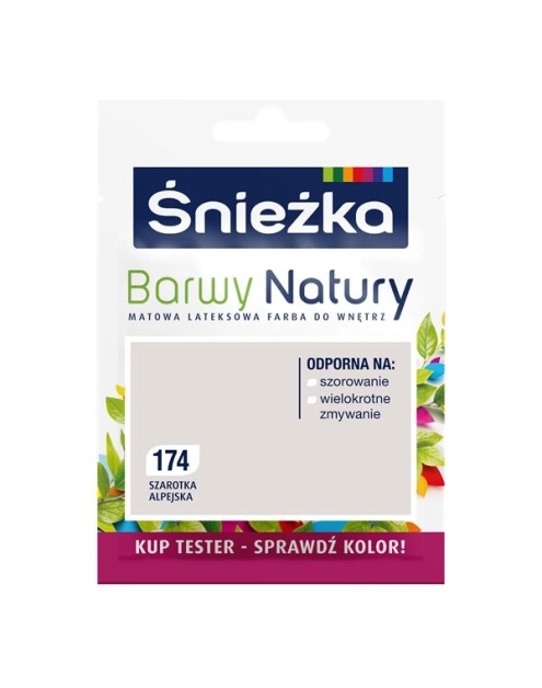 Zdjęcie: Tester koloru Barwy Natury szarotka alpejska 174 25 ml ŚNIEŻKA