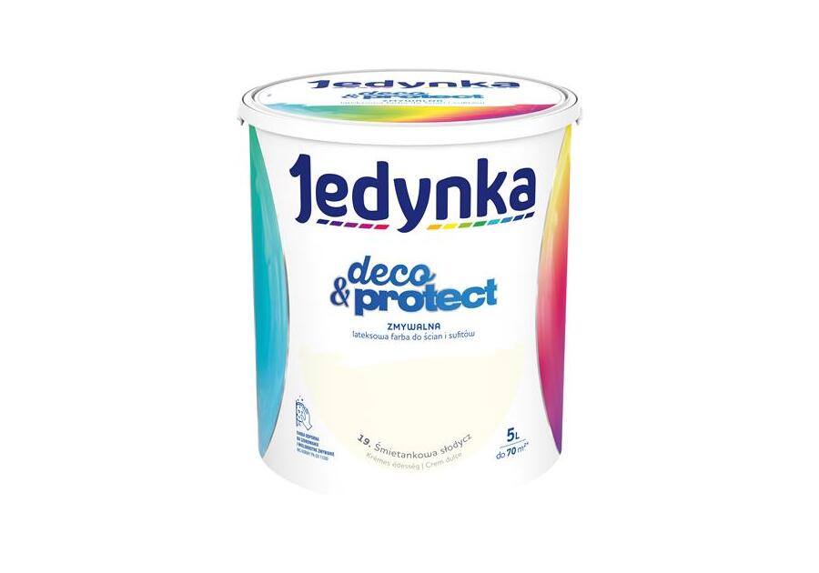 Zdjęcie: Farba lateksowa Deco&Protect Śmietankowa słodycz 5 L JEDYNKA