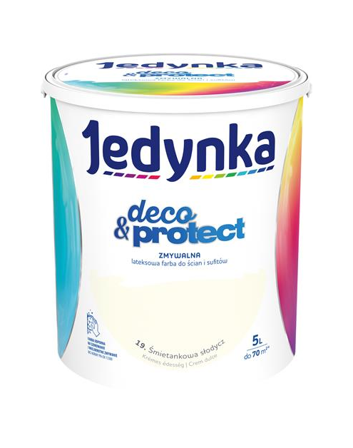 Zdjęcie: Farba lateksowa Deco&Protect Śmietankowa słodycz 5 L JEDYNKA