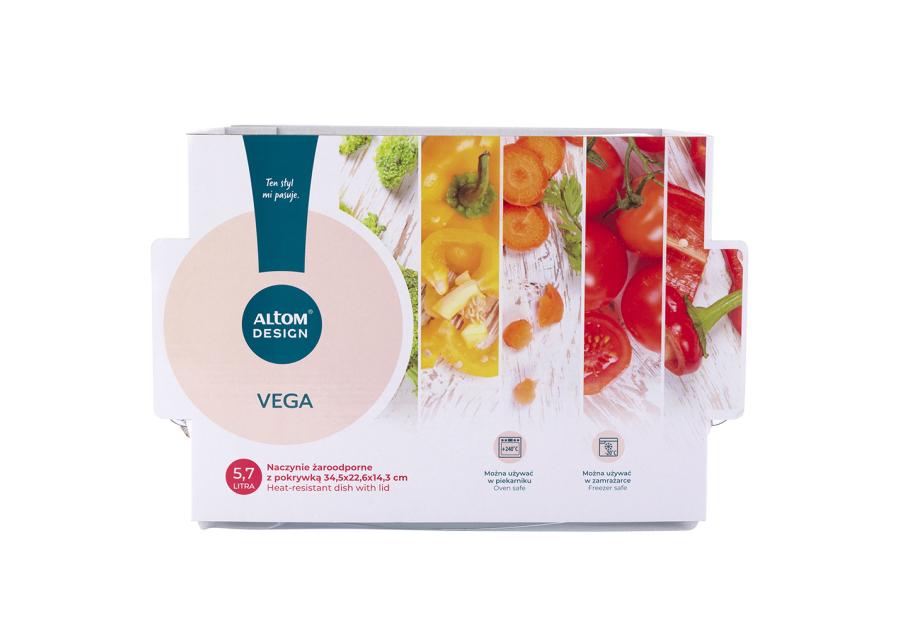 Zdjęcie: Naczynie żaroodporne Vega owalne z pokrywką 5700 ml 34,5x22,6x14,3 cm ALTOM DESIGN