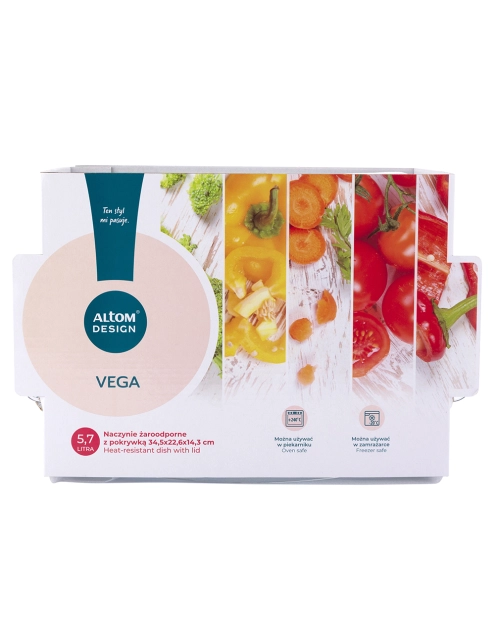 Zdjęcie: Naczynie żaroodporne Vega owalne z pokrywką 5700 ml 34,5x22,6x14,3 cm ALTOM DESIGN