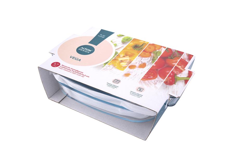Zdjęcie: Naczynie żaroodporne Vega owalne z pokrywką 5700 ml 34,5x22,6x14,3 cm ALTOM DESIGN