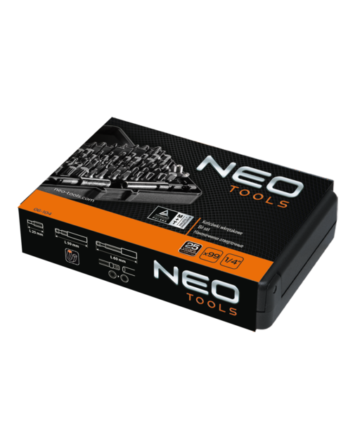 Zdjęcie: Końcówki wkrętakowe z uchwytem, zestaw 99 sztuk NEO