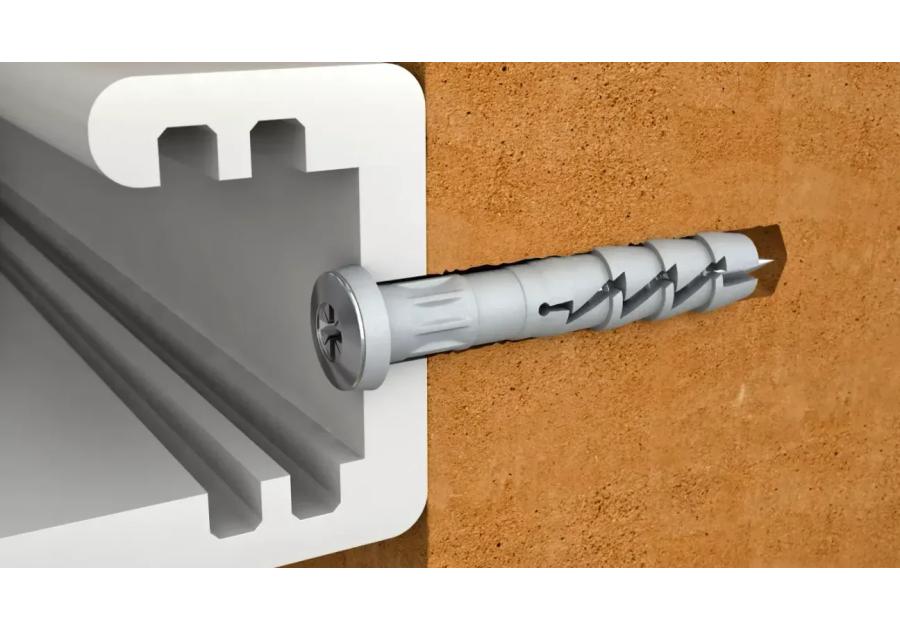 Zdjęcie: Kołek wbijany  R-FX-N-C nylonowy szybkiego montażu kołnierz cylindryczny 6x60 mm 100 szt. RAWLPLUG