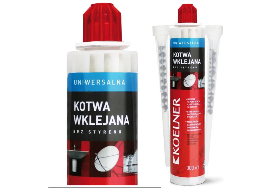 Zdjęcie: Kotwa chemiczna poliestrowa uniwersalna KEM-PSF standardowa 410 ml KOELNER