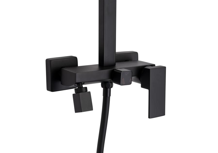 Zdjęcie: Deszczownia Paros z baterią natryskową, czarna INVENA