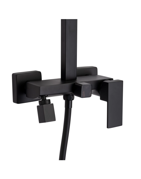 Zdjęcie: Deszczownia Paros z baterią natryskową, czarna INVENA