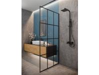 Zdjęcie: Deszczownia Paros z baterią natryskową, czarna INVENA