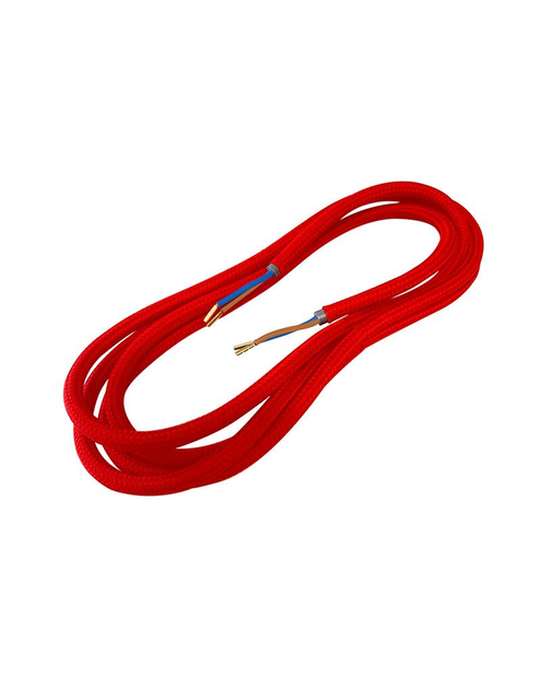 Zdjęcie: Przewód elektryczny w oplocie, czerwony, 1,8 m DIC0318 DPM SOLID