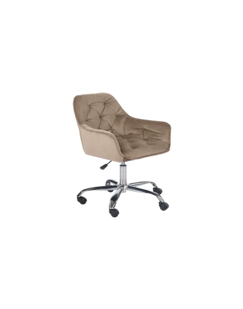 Zdjęcie: Fotel Skot tapicerowany tkaniną beżowy welur TS INTERIOR