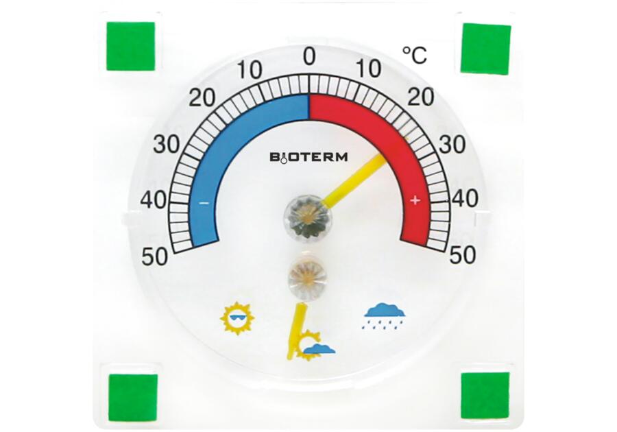 Zdjęcie: Termometr i higrometr przyklejany 90/90 mm BIOTERM