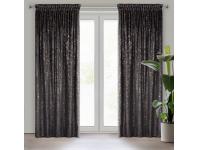 Zdjęcie: Zasłona gotowa Tulia na taśmie 135 x 270 cm czarny EUROFIRANY