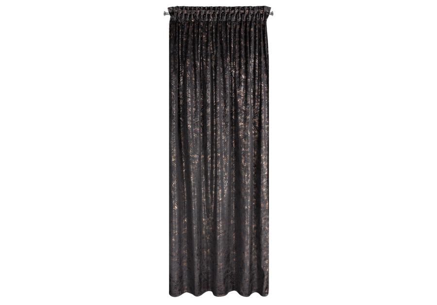 Zdjęcie: Zasłona gotowa Tulia na taśmie 135 x 270 cm czarny EUROFIRANY