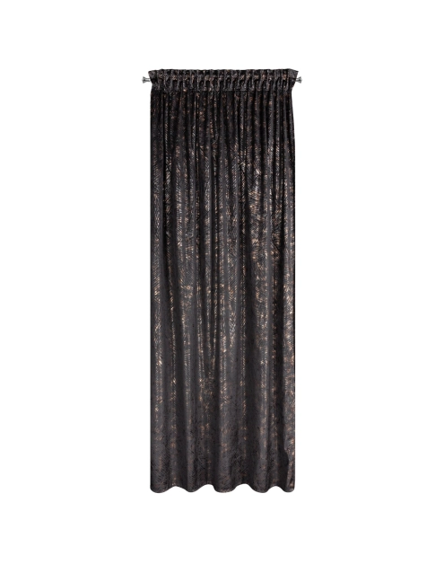 Zdjęcie: Zasłona gotowa Tulia na taśmie 135 x 270 cm czarny EUROFIRANY
