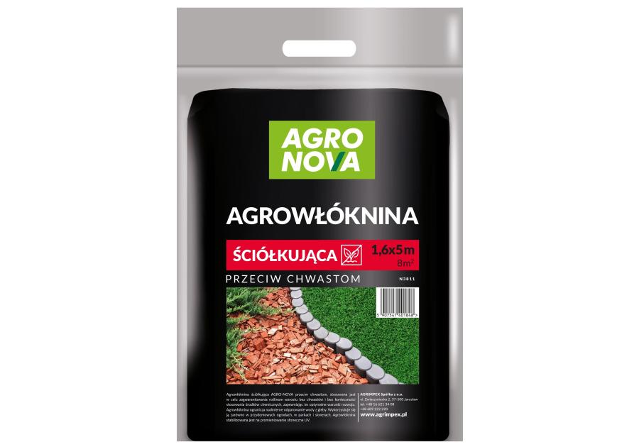 Zdjęcie: Agrowłóknina ściółkująca czarna 1,6 x 5 m AGRO-NOVA