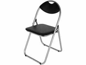 Krzesło składane Atom Silver czarne TS INTERIOR