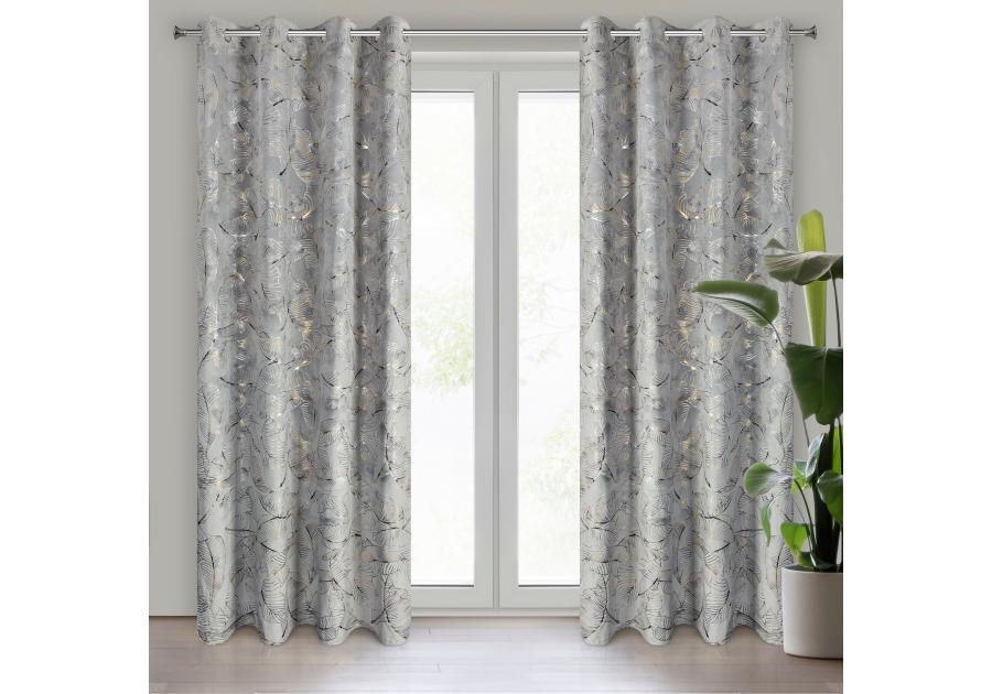 Zdjęcie: Zasłona gotowa Odeta 135x250 cm stalowy EUROFIRANY