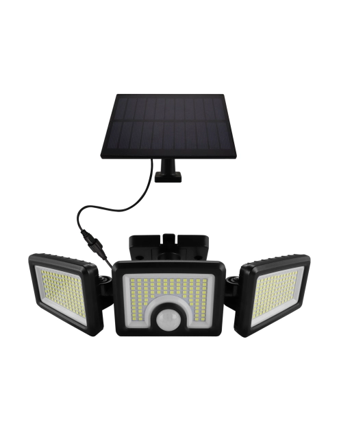 Zdjęcie: Naświetlacz solarny SMD z czujnikiem ruchu Salem Led 5W  kolor czarny STRUHM