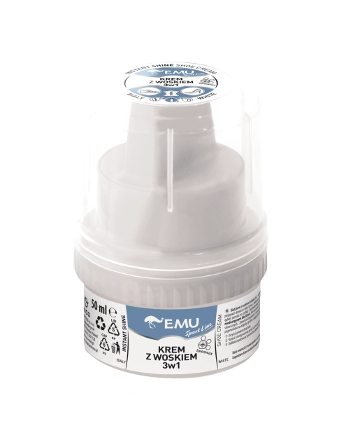 Zdjęcie: Krem z woskiem do butów 3w1 biały 50 ml EMU