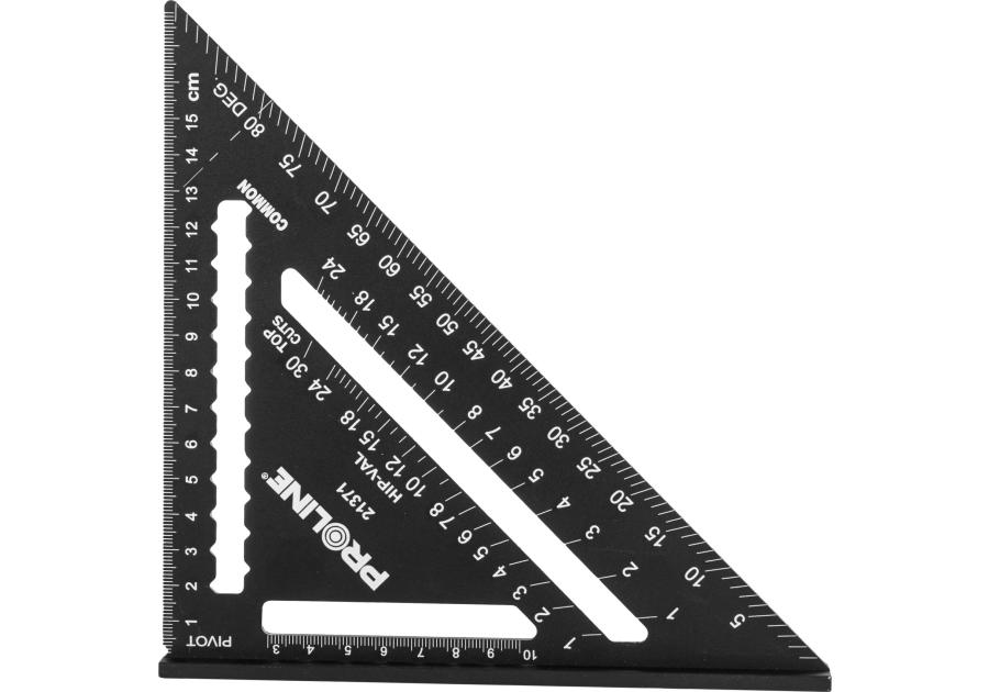 Zdjęcie: Kątownik ciesielski z podstawą, 175 mm, aluminiowy PROLINE