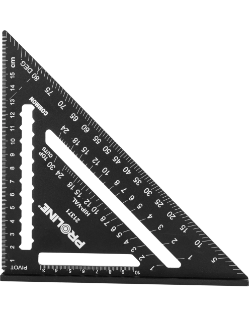 Zdjęcie: Kątownik ciesielski z podstawą, 175 mm, aluminiowy PROLINE