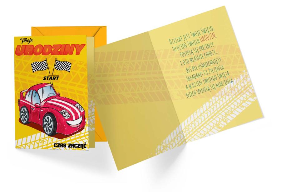 Zdjęcie: Karnet PR-413 Urodziny dziecięce - auto KUKARTKA
