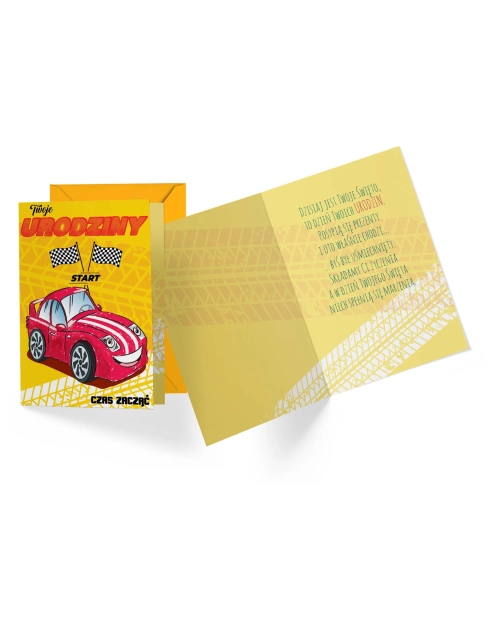 Zdjęcie: Karnet PR-413 Urodziny dziecięce - auto KUKARTKA