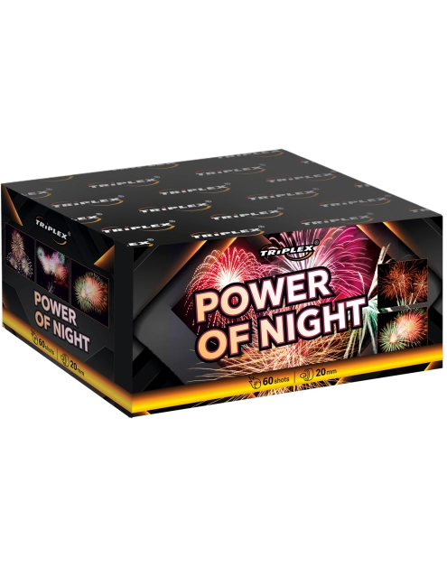 Zdjęcie: Wyrzutnia fajerwerków Power of Night  60 strzałów TRIPLEX