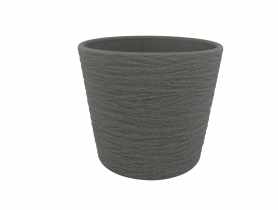 Osłonka doniczkowa 815 - 13 cm ciemny grafit struktura CERMAX
