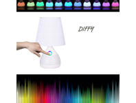 Zdjęcie: Lampa nocna Diffi LED 8 W biały z podstawą RGB niewymienne źródło E14 POLUX