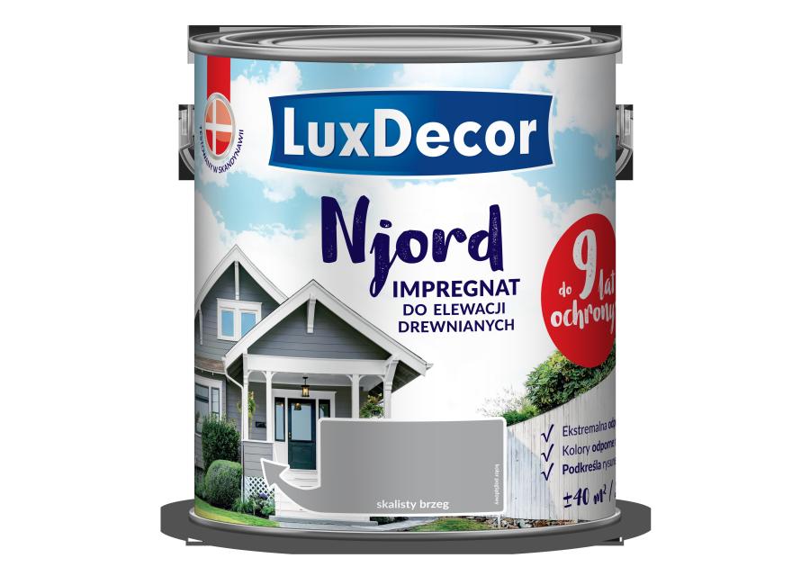 Zdjęcie: Impregnat do elewacji drewnianych Njord 2,5 L skalisty brzeg UNICELL