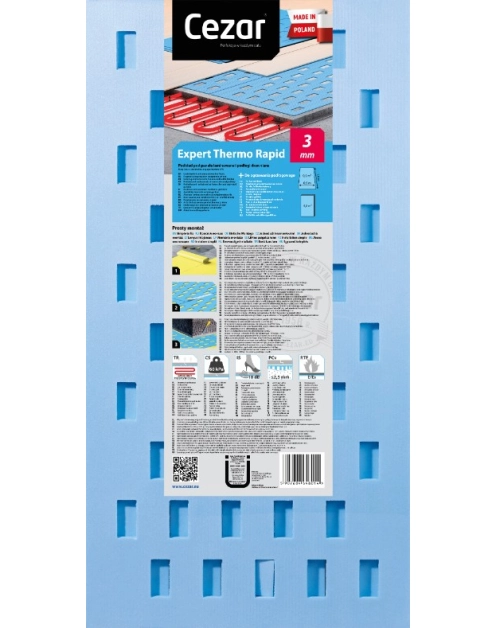 Zdjęcie: Podkład pod panele Expert Thermo Rapid 3 mm niebieski mat CEZAR