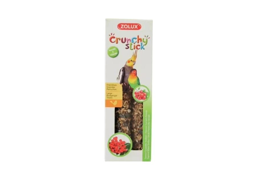 Zdjęcie: Kolba Crunchy Stick średnia papuga porzeczka, jarzębina 115 g ZOLUX
