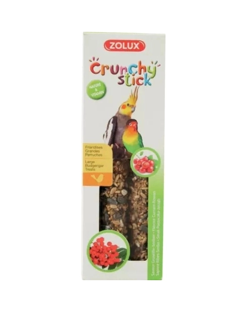 Zdjęcie: Kolba Crunchy Stick średnia papuga porzeczka, jarzębina 115 g ZOLUX