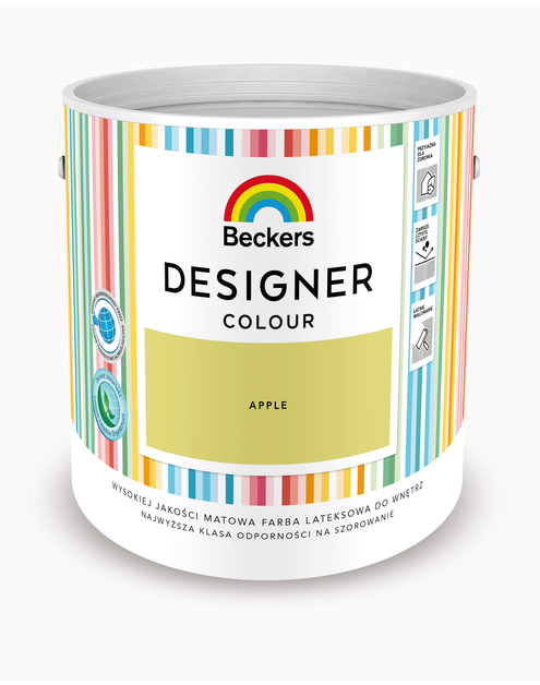 Zdjęcie: Farba lateksowa Designer Colour Apple 2,5 L BECKERS