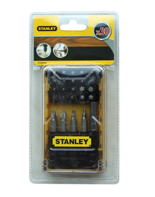 Zdjęcie: Kpl. 30 szt. końcówek wkręt. różnych 50 i 25 mm, uchwyt Magn. sta 60525 STANLEY