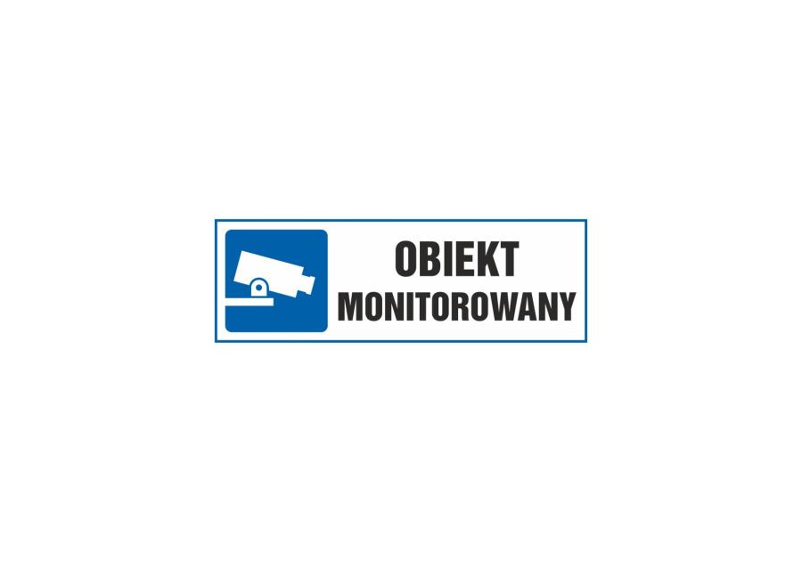 Zdjęcie: Oznaczenie "Obiekt monitorowany" 10,5x29,7 cm METRO
