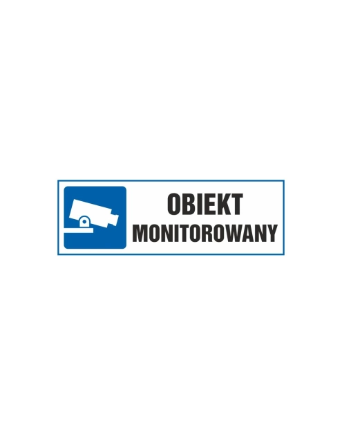 Zdjęcie: Oznaczenie "Obiekt monitorowany" 10,5x29,7 cm METRO