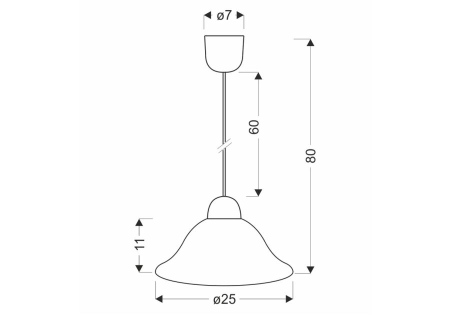Zdjęcie: Lampa wisząca Lenis biały 1x60 W E27 klosz biały CANDELLUX