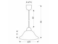 Zdjęcie: Lampa wisząca Lenis biały 1x60 W E27 klosz biały CANDELLUX